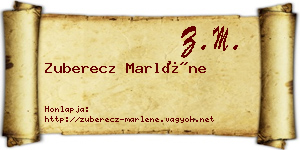 Zuberecz Marléne névjegykártya